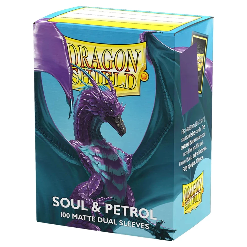 Dragon Shield Sleeves: Matte Dual - Soul & Petrol (100) (New Arrival)