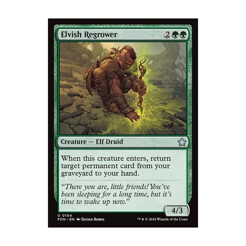 Elvish Regrower - Foundations (Foil Near Mint)