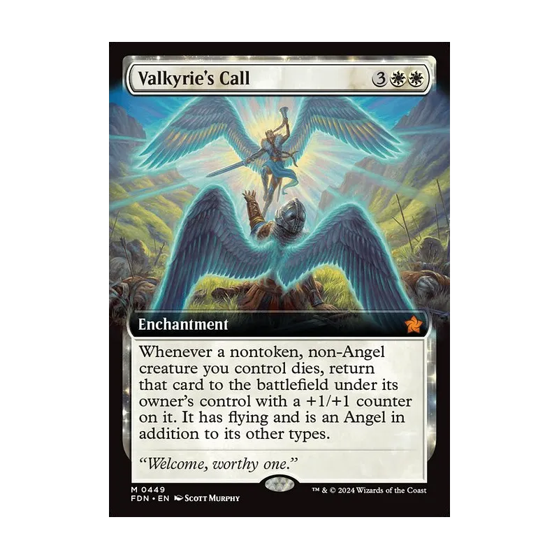 Valkyrie's Call (Extended Art) - Foundations (Foil Near Mint)