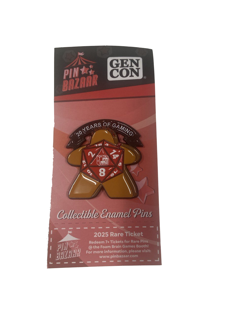 Gen Con Fair 2025 Enamel Pin: Miniature Market - Dicey