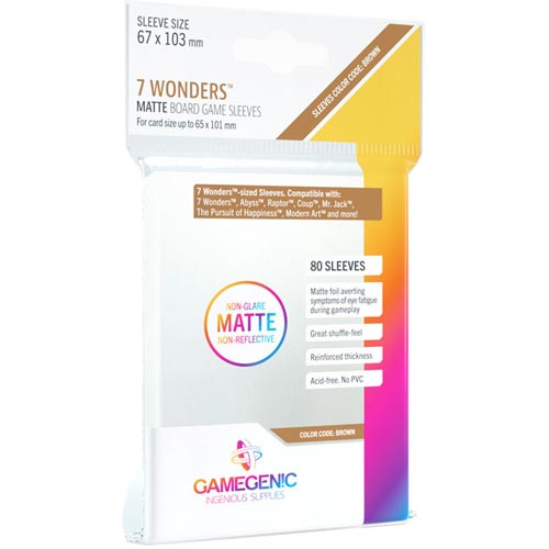 Gamegenic Matte Sleeves: 7 Wonders (80)