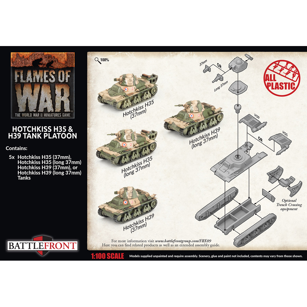 Flames of War WW2: French - Hotchkiss H35 & H39 Tank Platoon