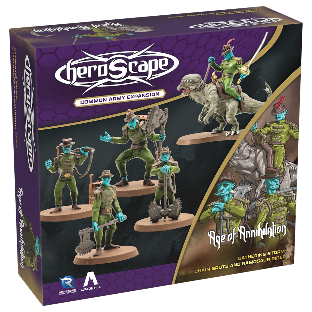 Heroscape: Age of Annihilation - Chain Gruts & Ramosaur Rider Army Expansion (Unpainted)