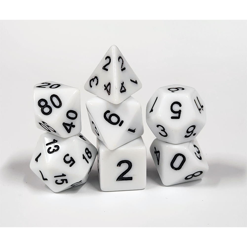 Game Plus Products 16mm Resin Dice: Classic - White (7)