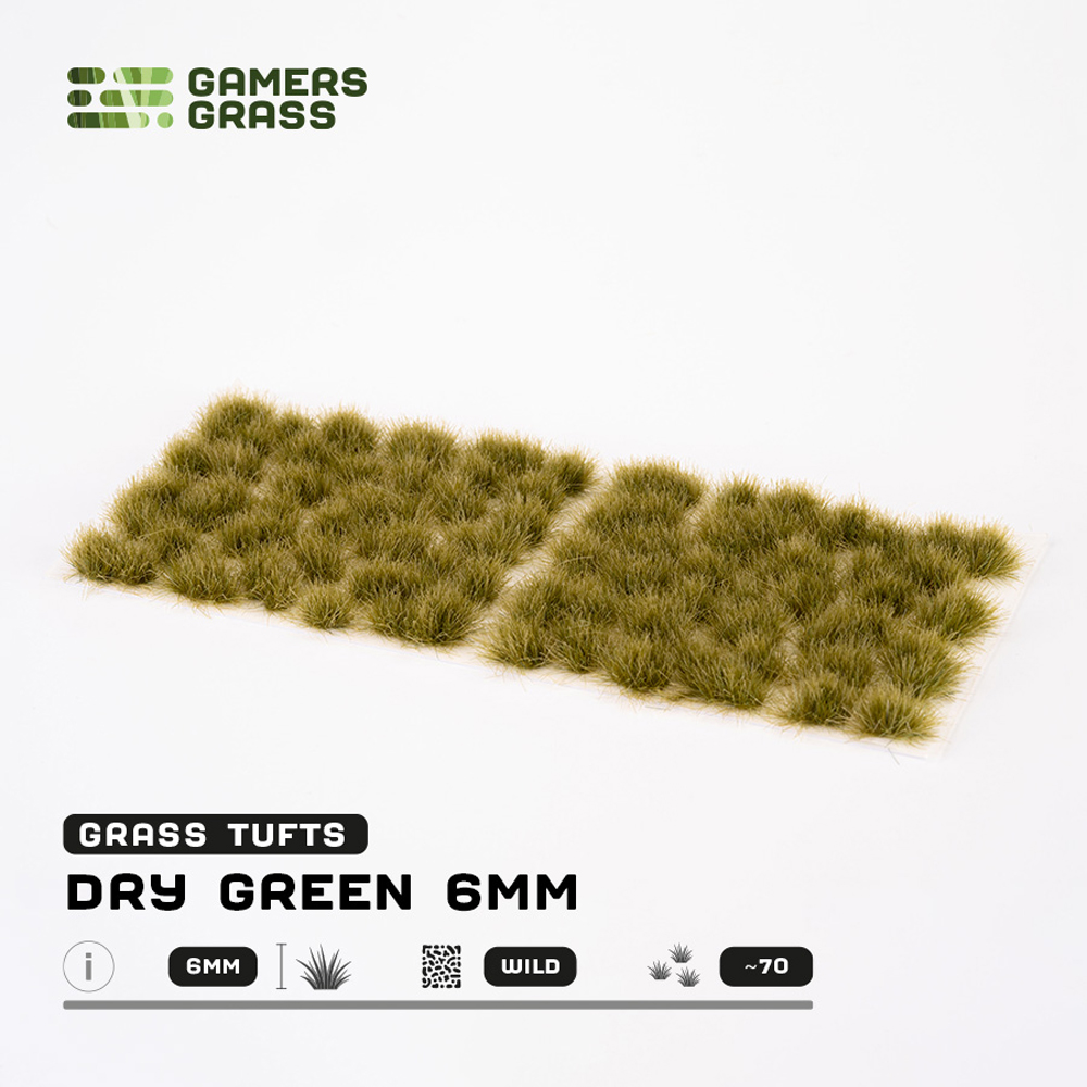 Gamers Grass Tufts: Dry Green - Wild 6mm
