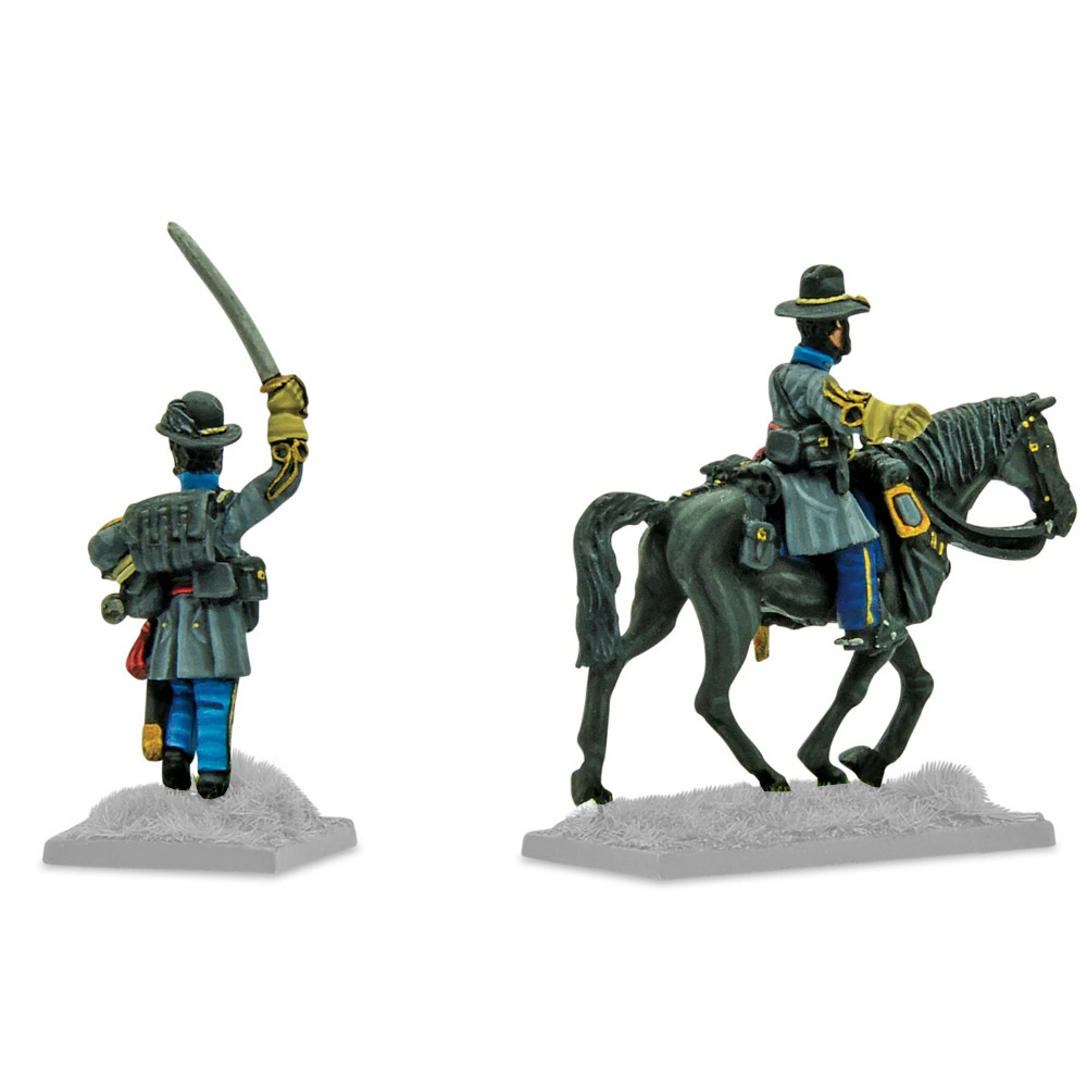 Black Powder: ACW - Confederate Officers Advancing (Foot & Mounted) B (Last Chance)