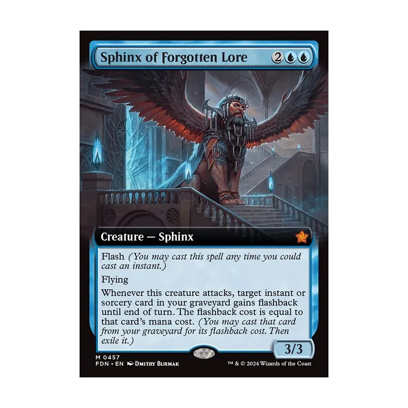 Sphinx of Forgotten Lore (Extended Art) - Foundations (Foil Near Mint)