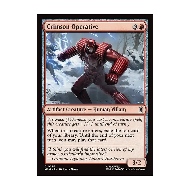 Crimson Operative - Marvel Super Heroes (Near Mint)