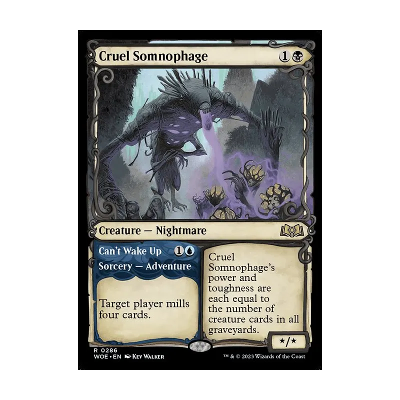Cruel Somnophage // Can't Wake Up (Showcase) - Wilds of Eldraine (Near Mint)