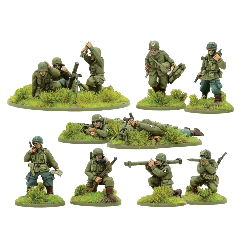 Bolt Action: US Airborne Support group (1944-45) (HQ, Mortar & MMG)