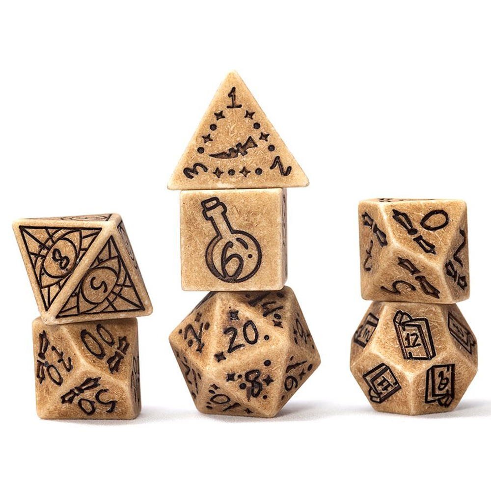 Sirius RPG Dice Set: Illusory Stone - Sandstone (7) (Clearance)