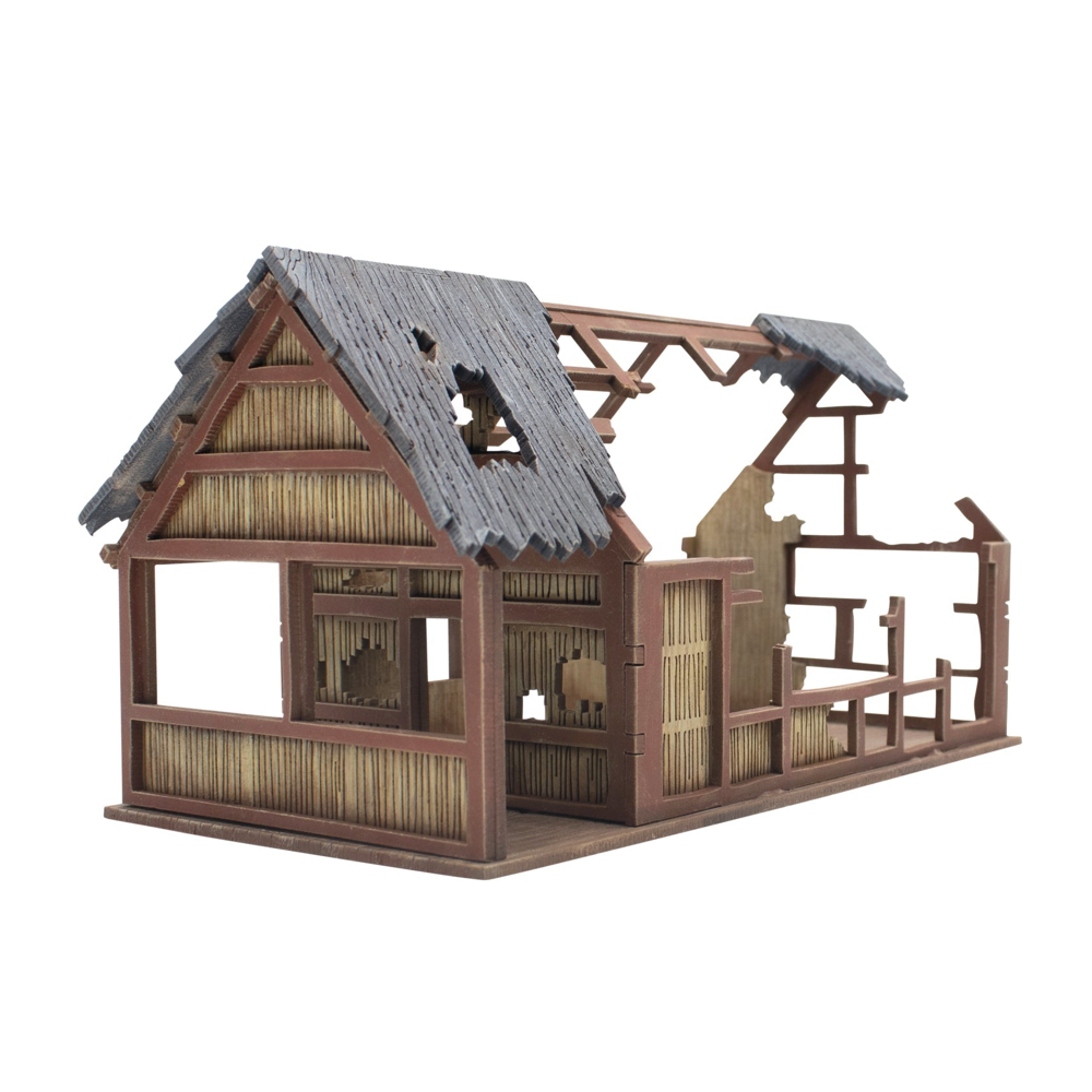 Skytrex MDF Terrain: Pacific Theater - Large Building Ruins