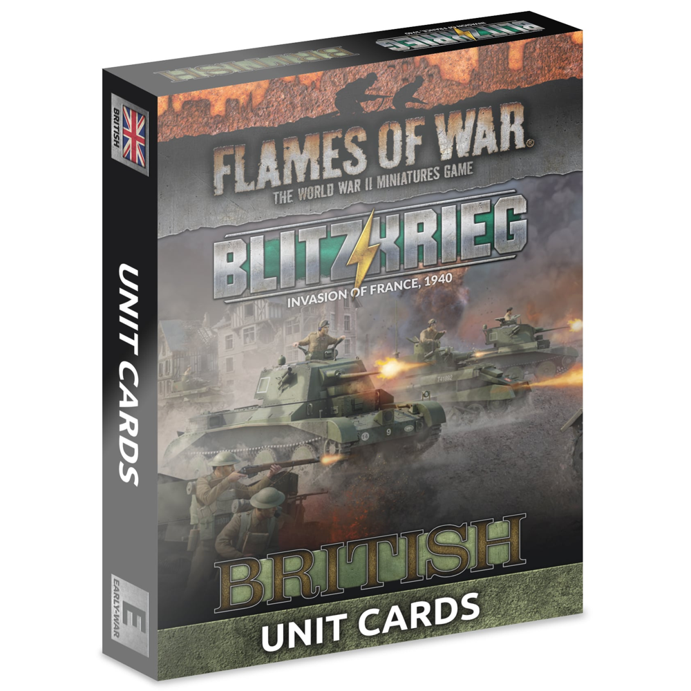 Flames of War WW2: Blitzkrieg: British Unit Cards