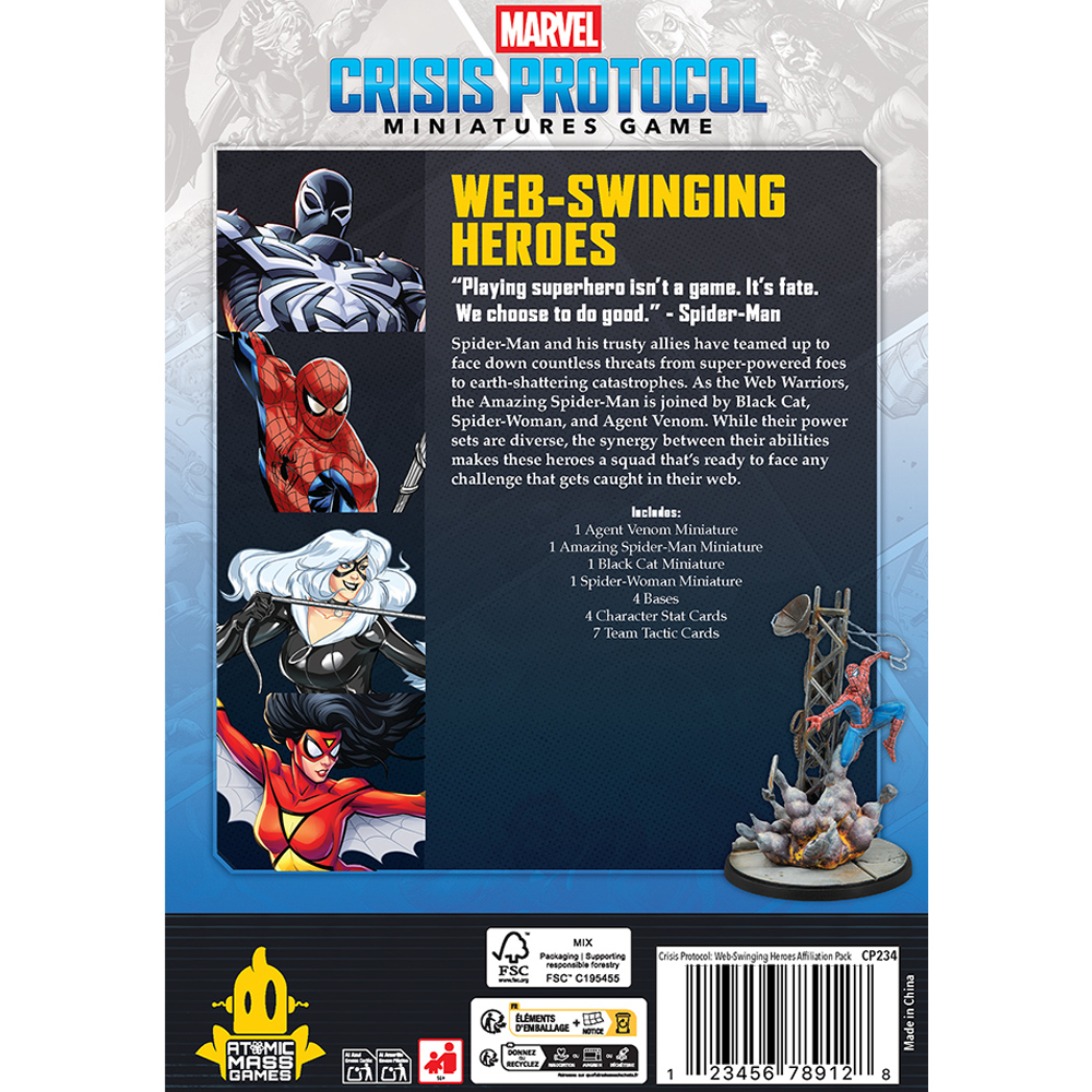Marvel Crisis Protocol: Web-Swinging Heroes Affiliation Pack