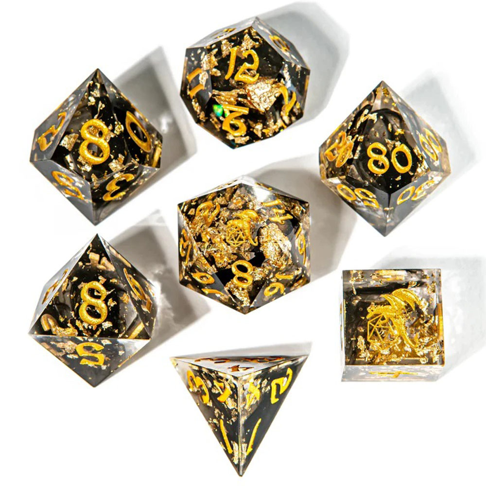 Sharp-Edge Polyhedral Dice Set: Captured Magic - Tainted Treasures (7) (Clearance)