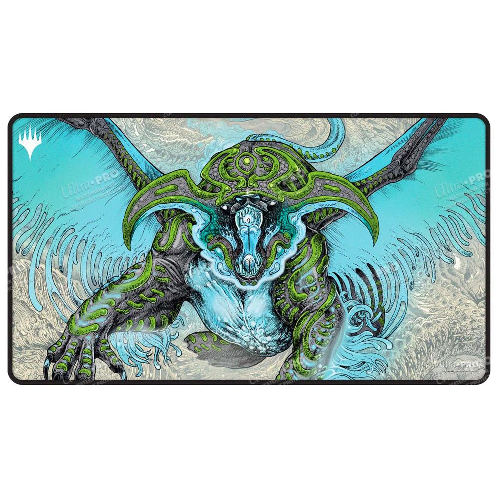 MtG Black-Stitched Playmat: Tarkir Dragonstorm - Ureni, the Song Unending