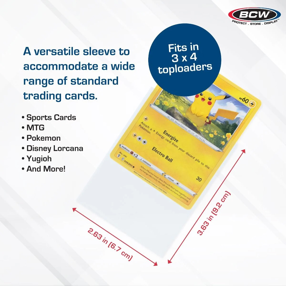 BCW Standard Card Sleeves 'Penny Sleeves' (100)