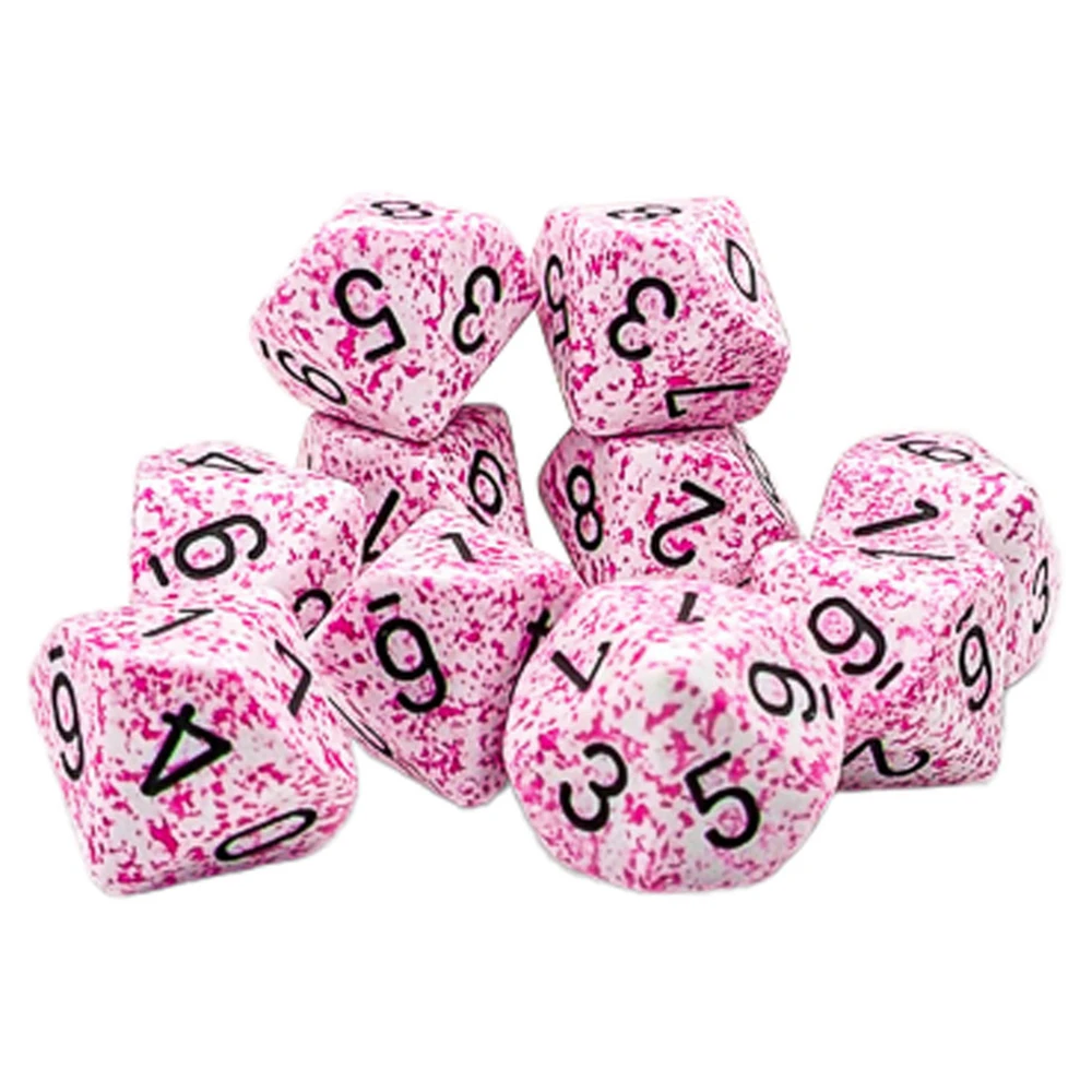 Chessex d10 Set: Speckled - Pink (10) (Preorder)