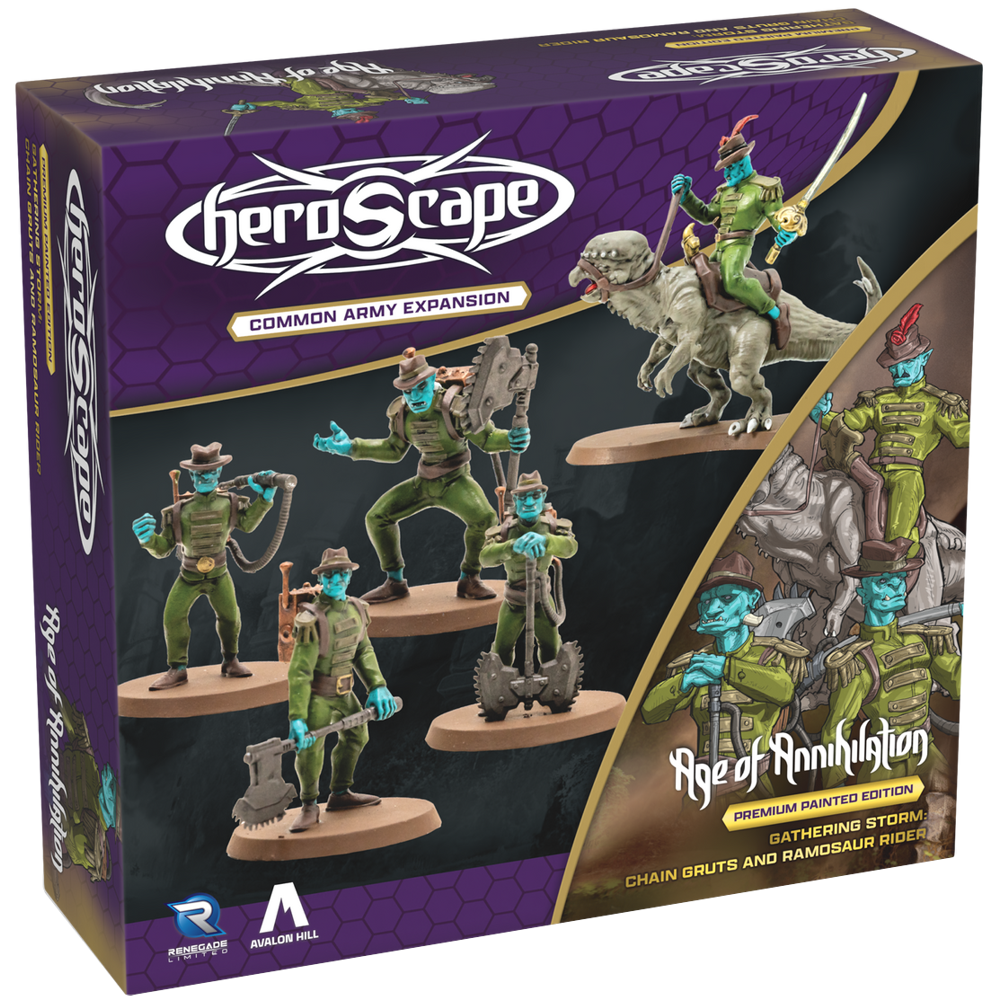 Heroscape: Age of Annihilation - Chain Gruts & Ramosaur Rider Army Expansion (Pre-Painted) (Preorder)