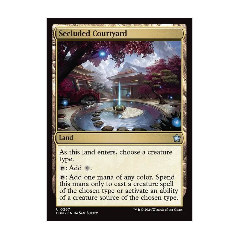 Secluded Courtyard - Foundations (Foil Near Mint)