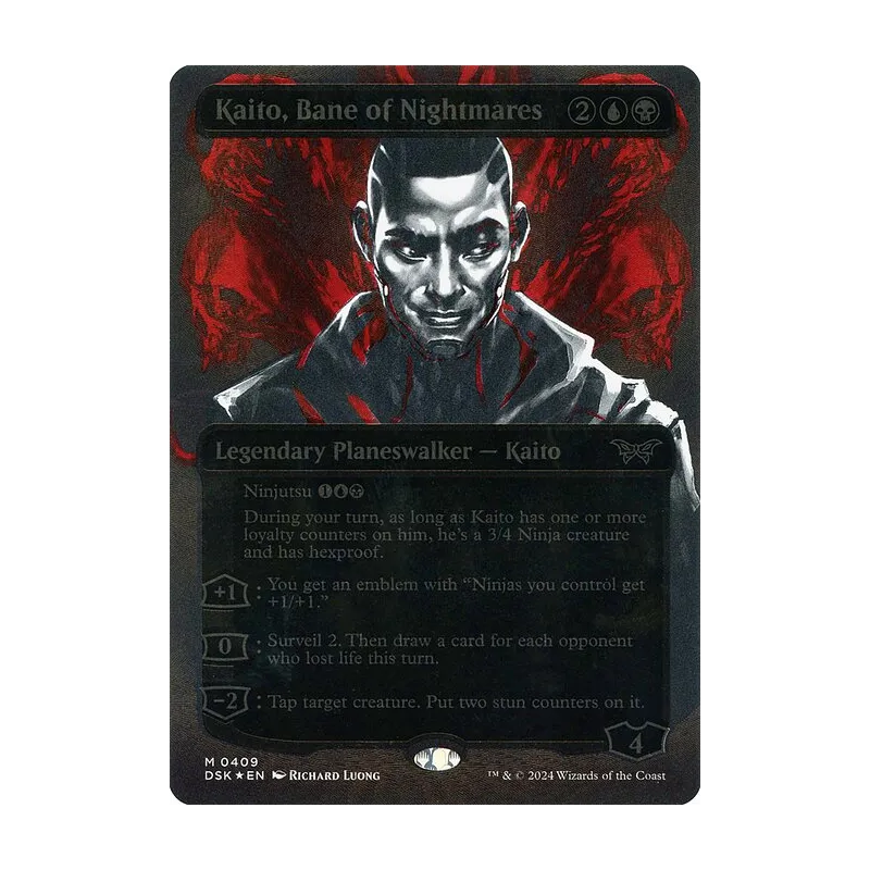 Kaito, Bane of Nightmares (Showcase) (Textured Foil) - Duskmourn: House of Horror (Foil Near Mint)