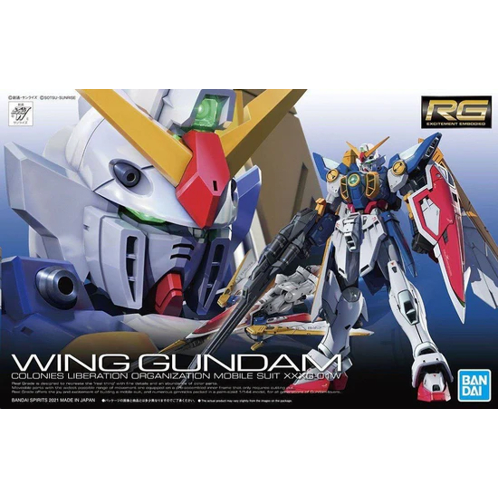Gundam Model Kit 1/144: Real Grade #35 Wing Gundam - Colonies Liberation Organization Mobile Suit XXXG-01W