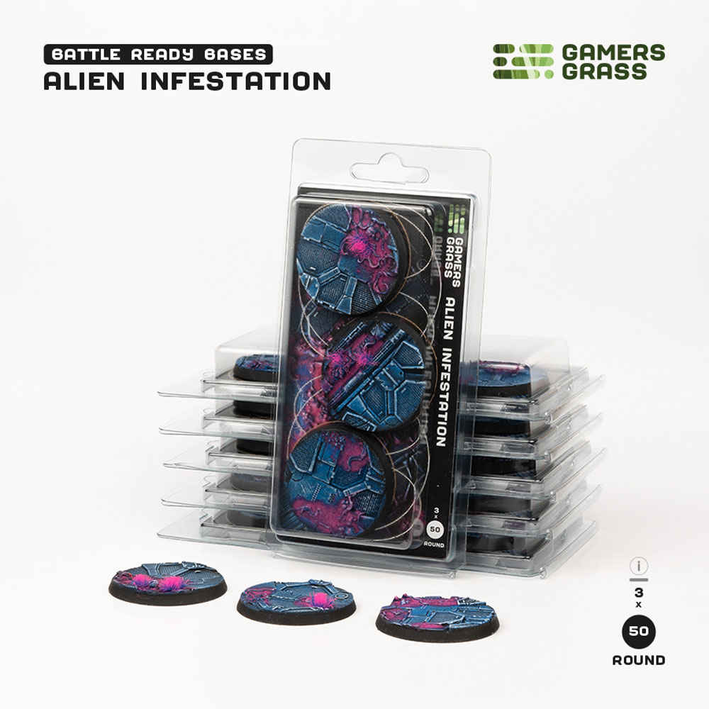 Battle Ready Bases: Alien Infestation - Round 50mm (3)