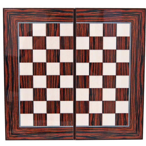 Backgammon: Woodgrain Decoupage (15in) (Clearance)