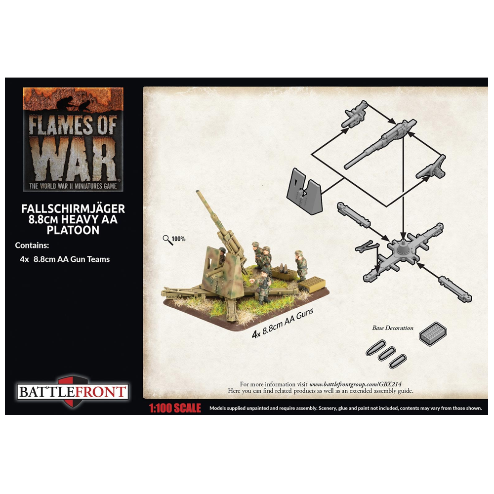 Flames of War WW2: German - Fallschirmjager 8.8cm Heavy AA Platoon
