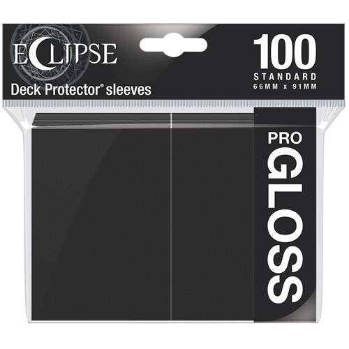 Deck Protector Sleeves: Eclipse Gloss - Jet Black (100)
