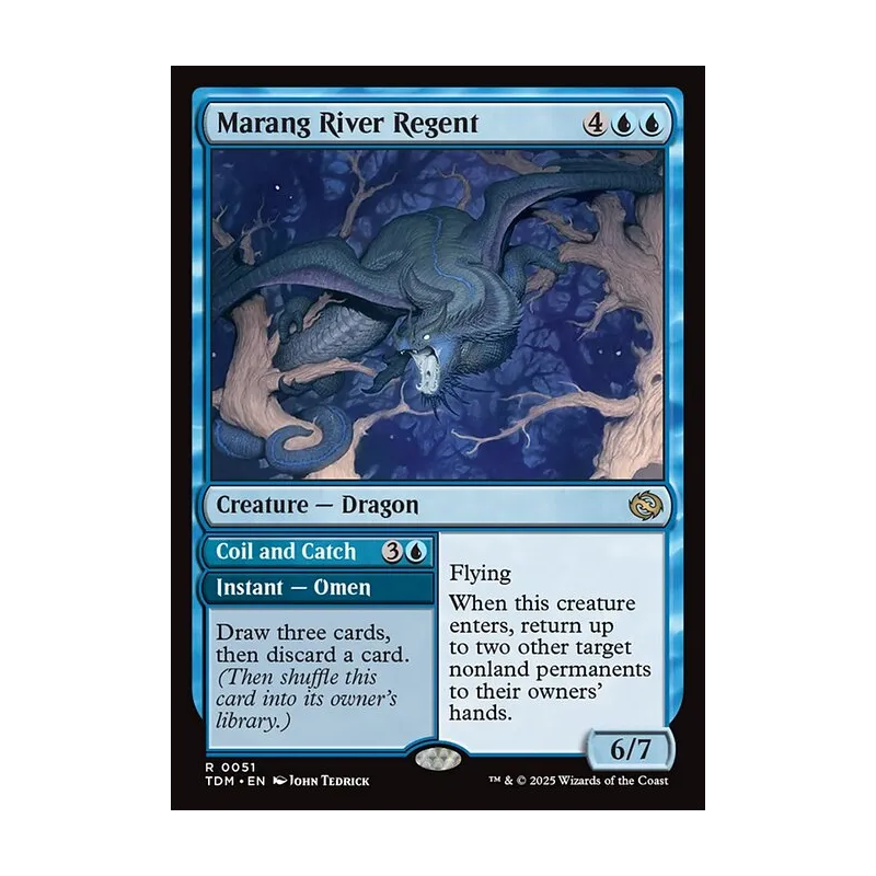 Marang River Regent // Coil and Catch (Borderless) - Tarkir: Dragonstorm (Near Mint)