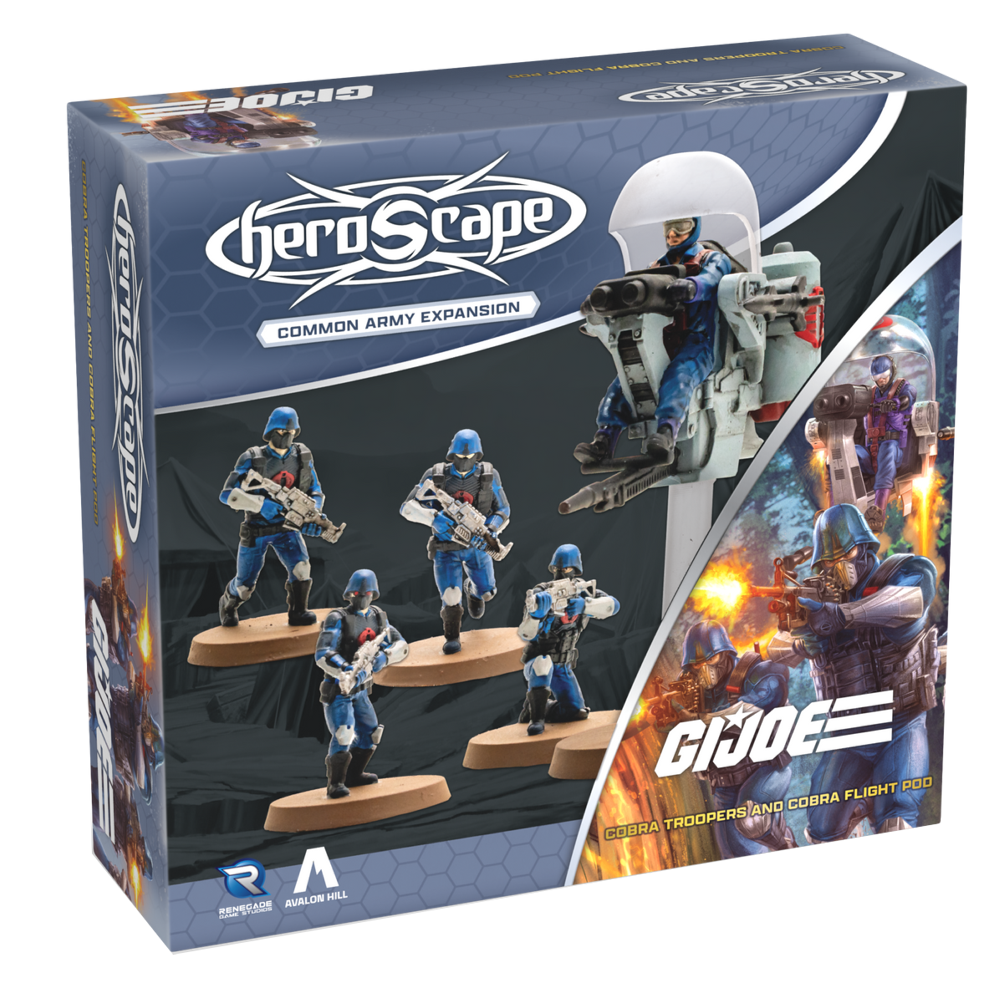 G.I. JOE Heroscape: COBRA Troopers & COBRA Flight Pod Common Army Expansion (Unpainted)