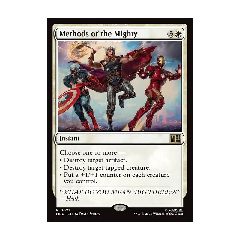 Methods of the Mighty - Marvel Super Heroes Commander (Near Mint)