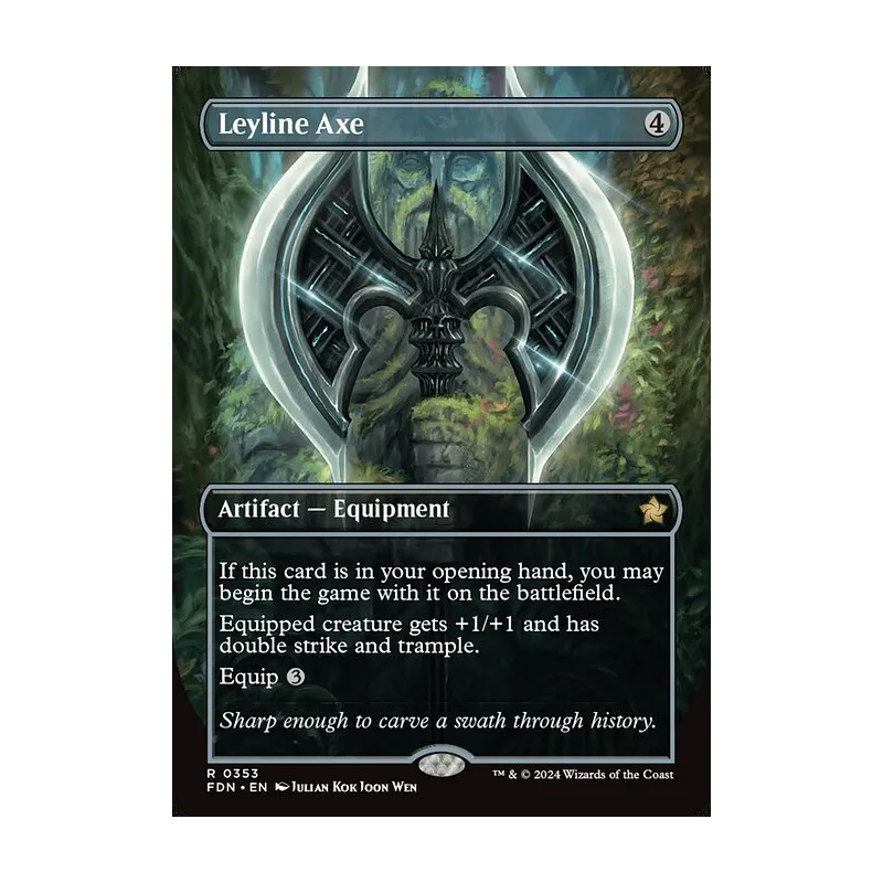 Leyline Axe (Borderless) - Foundations (Foil Near Mint)