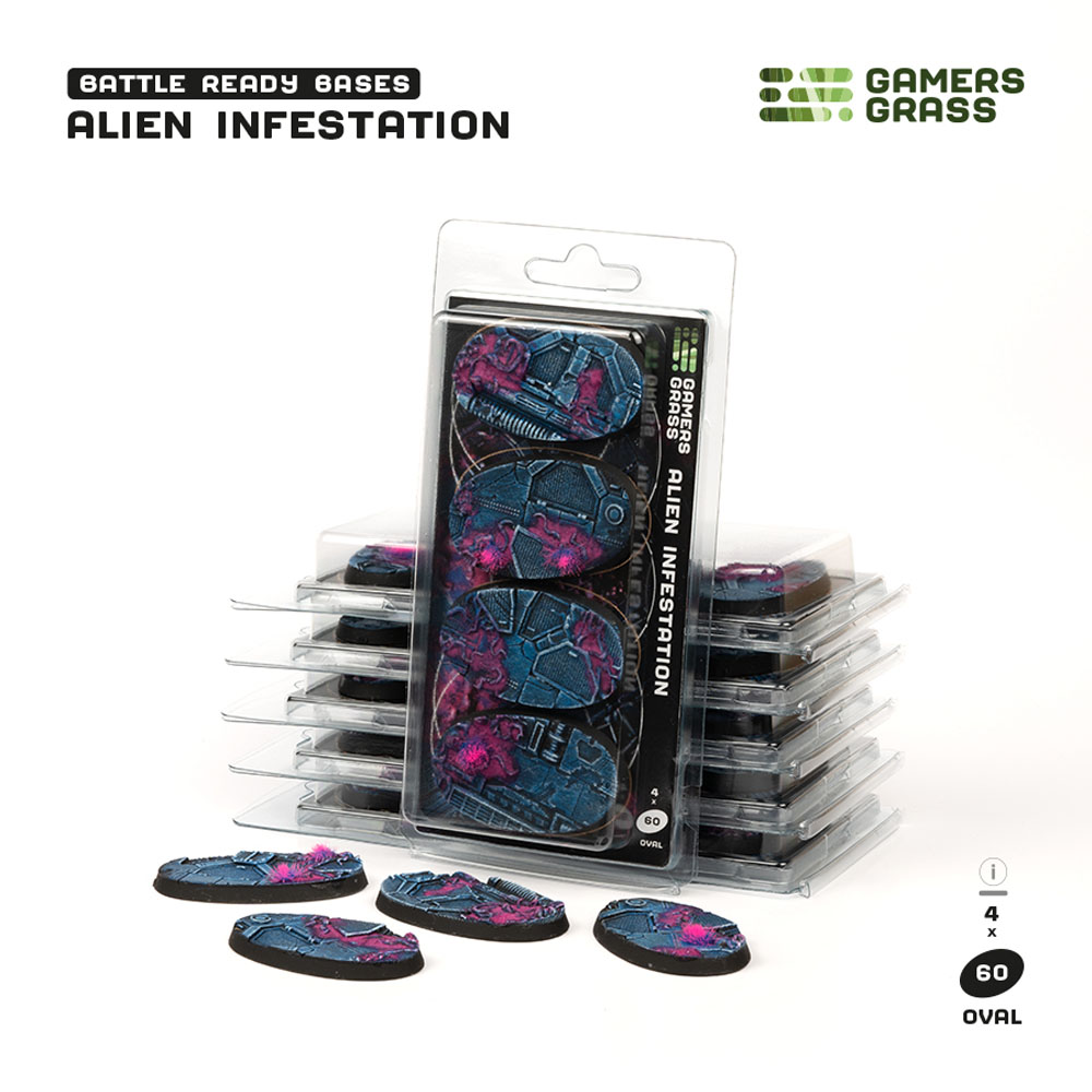 Battle Ready Bases: Alien Infestation - Oval 60mm (4)
