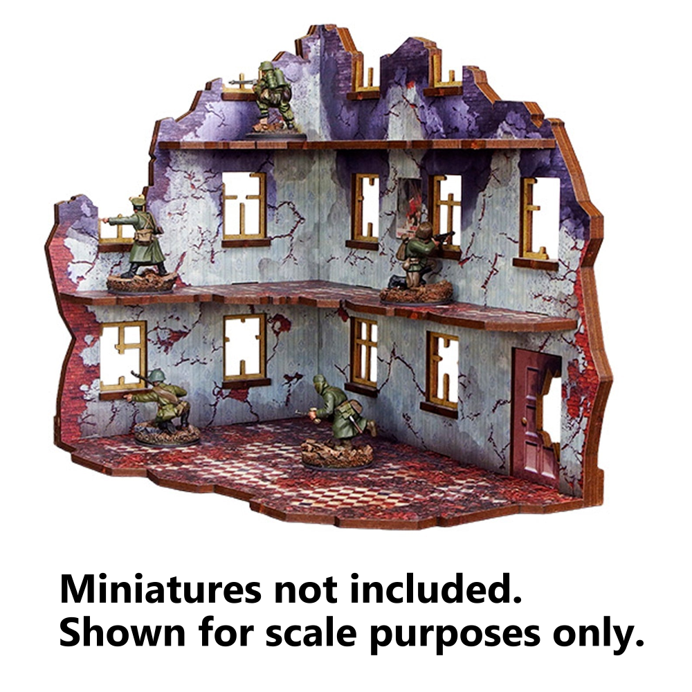 Bolt Action HDF Terrain: WW2 Ostfront Stalingrad - Ruined Univermag Left (with 3rd Floor)