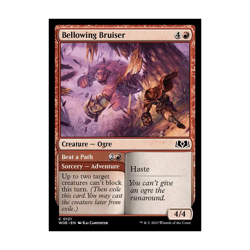 Bellowing Bruiser // Beat a Path - Wilds of Eldraine (Near Mint)