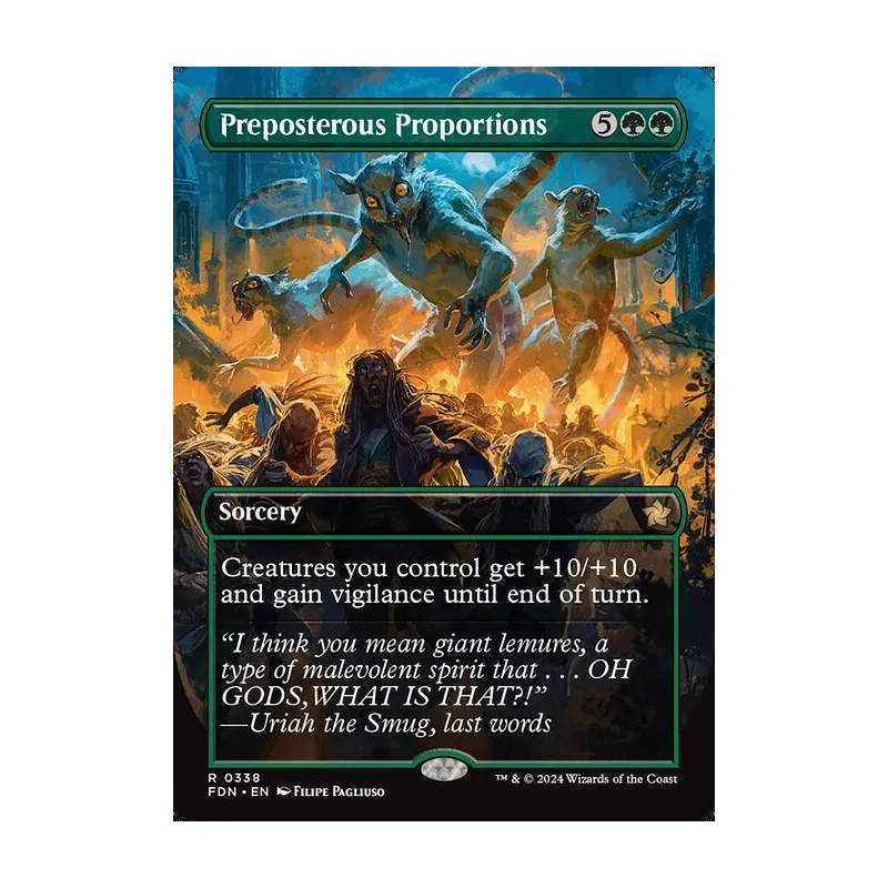 Preposterous Proportions (Borderless) - Foundations (Foil Near Mint)