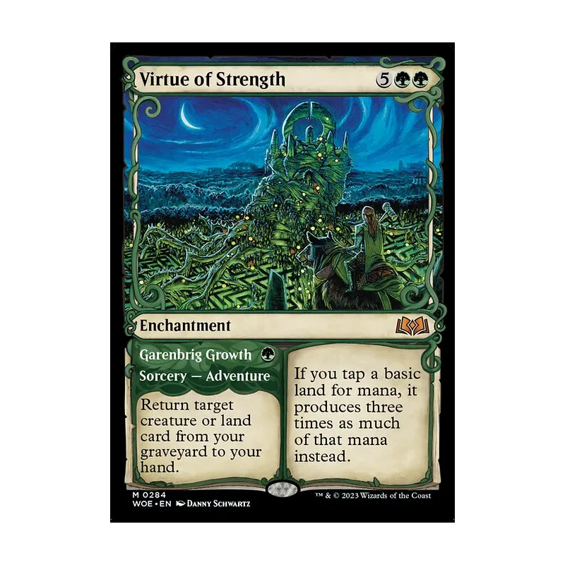 Virtue of Strength // Garenbrig Growth (Showcase) - Wilds of Eldraine (Near Mint)