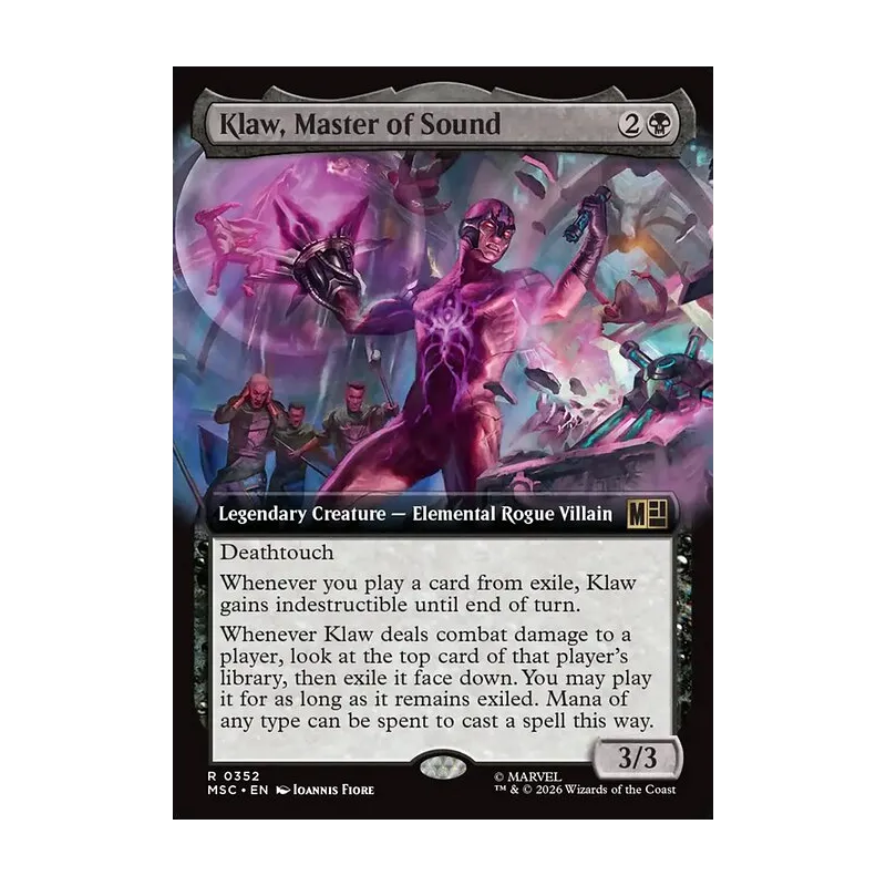 Klaw, Master of Sound (Extended Art) - Marvel Super Heroes Commander (Near Mint)