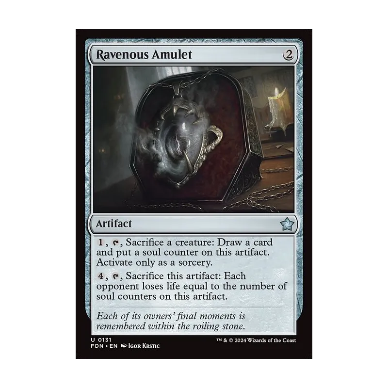 Ravenous Amulet - Foundations (Foil Near Mint)