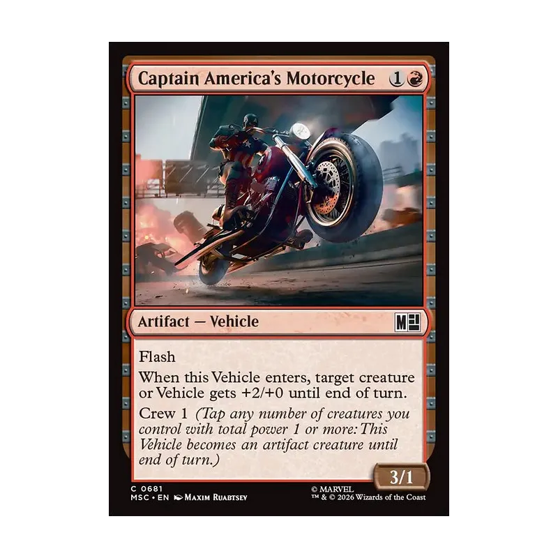 Captain America's Motorcycle - Marvel Super Heroes Commander (Near Mint)
