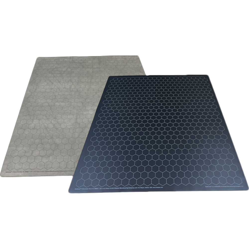 Reversible Battlemat: 1-inch Hex - Black/Grey (23.5 x 26in) (Clearance)