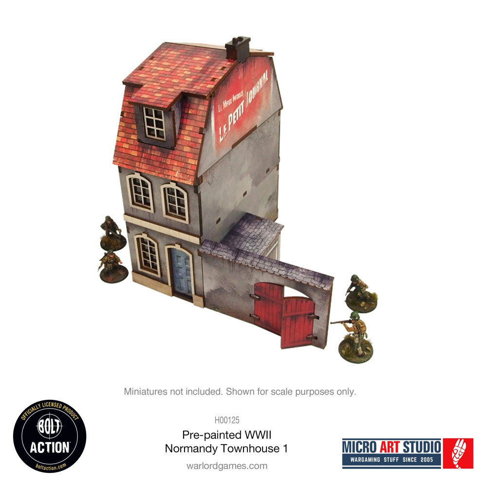 Bolt Action 3E: Pre-painted WW2 Normandy Townhouse 1
