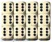 Chessex 16mm d6 Set: Opaque Ivory/Black (12)
