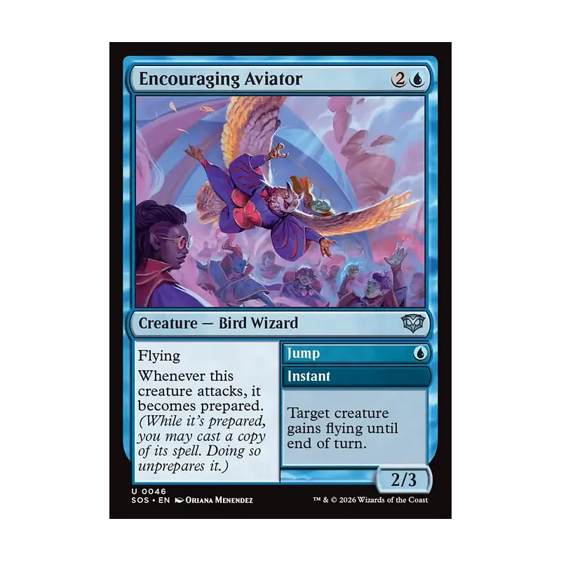 Encouraging Aviator // Jump - Secrets of Strixhaven (Near Mint)