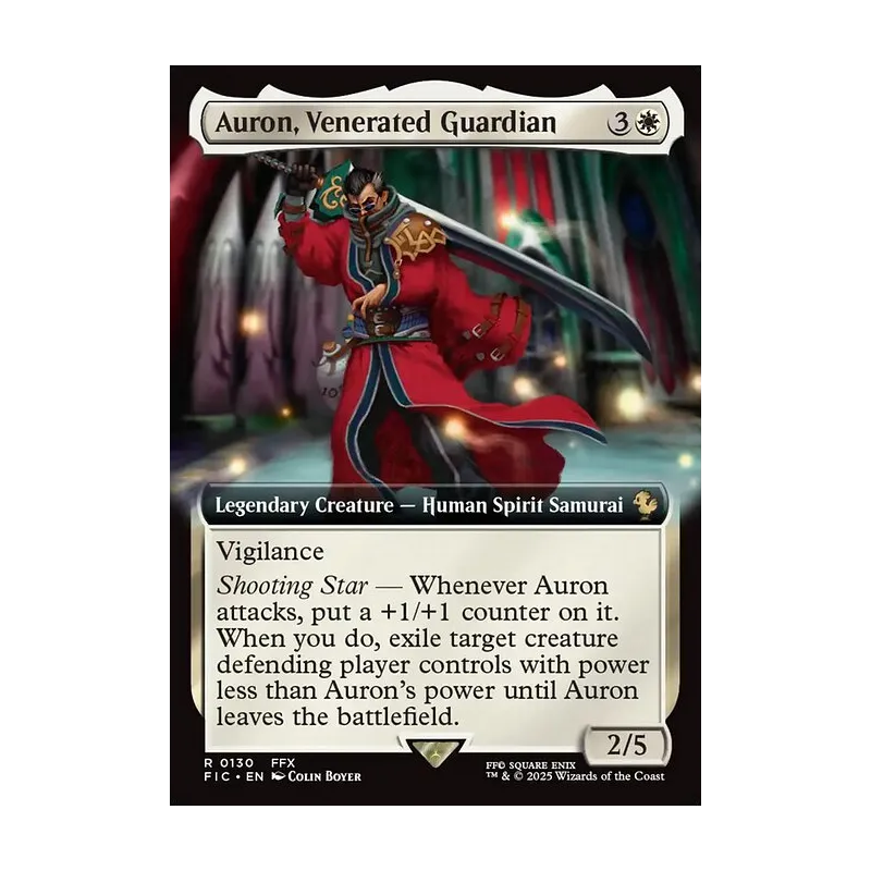 Auron, Venerated Guardian (Extended Art) - Final Fantasy Commander (Near Mint)