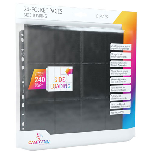 Sideloading 24-Pocket Pages: Black (10)