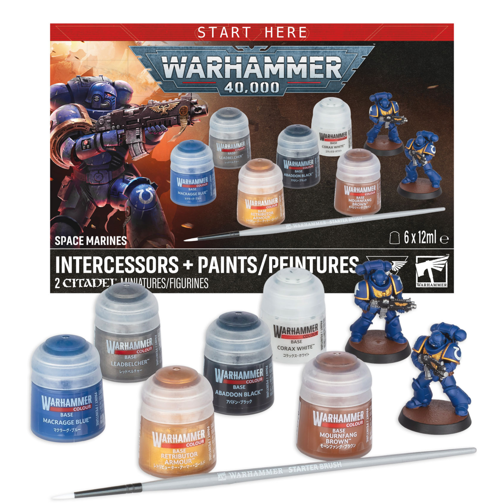 Warhammer 40K: Space Marines - Intercessors + Paints (New Arrival)
