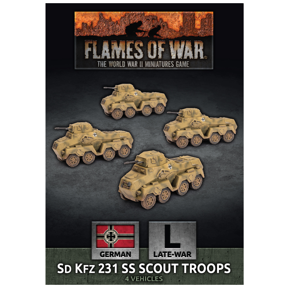 Flames of War WW2: German Sd Kfz 231 SS Scout Troops